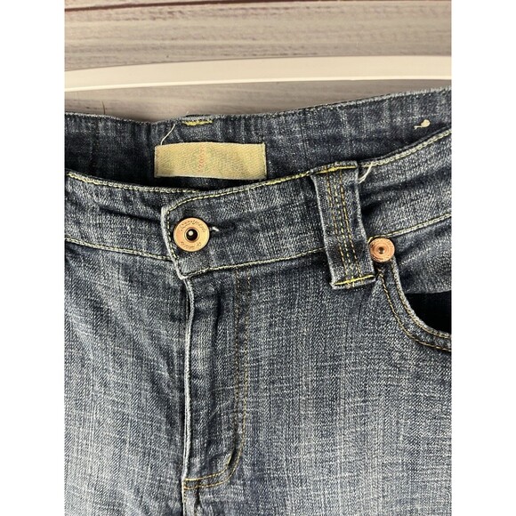 Department Of Peace Bootcut Jeans Womens 14 Blue Denim Cotton Stretch Dark Wash - Picture 3 of 10